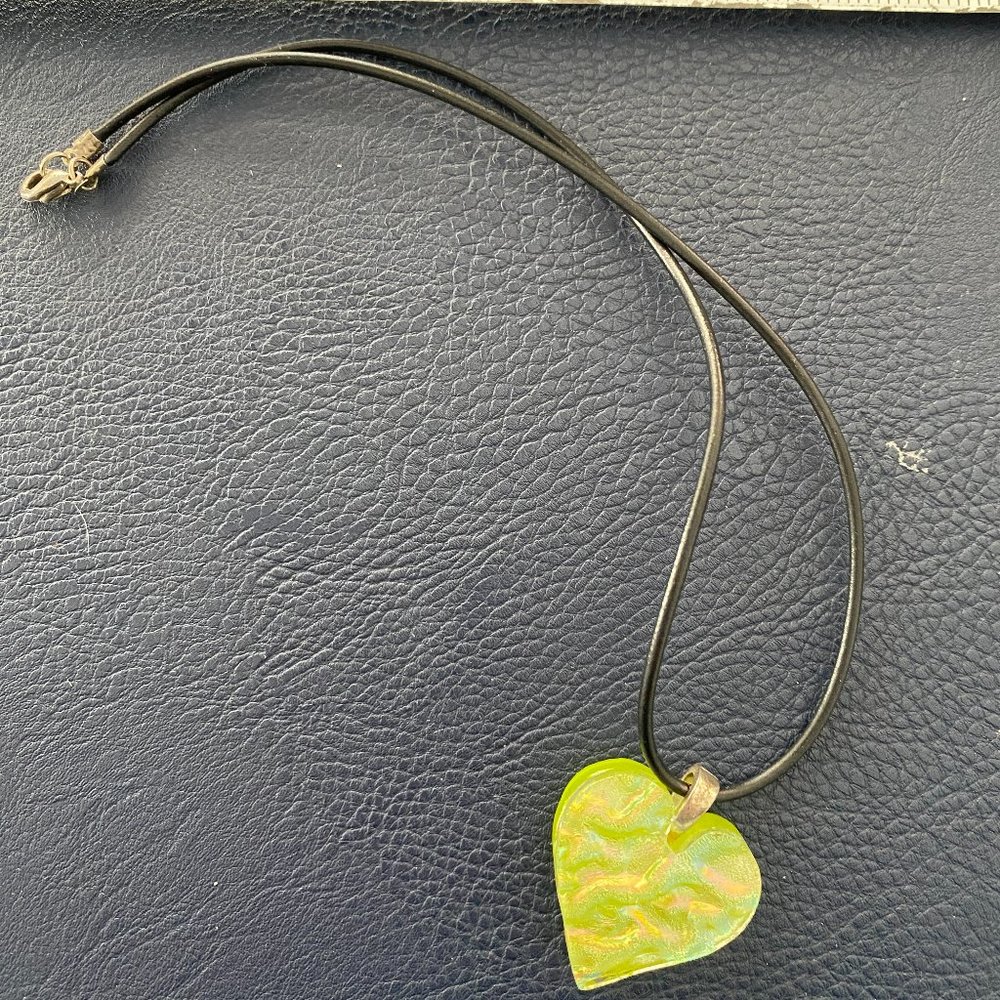 Green glass pendant